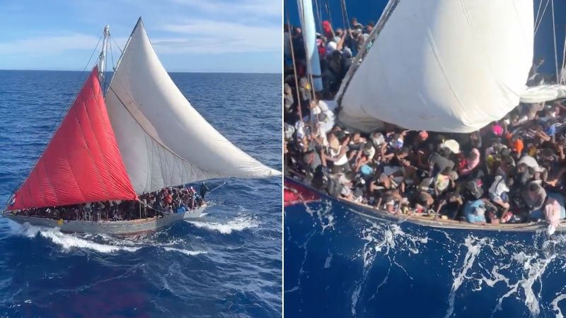 WATCH: Coast Guard Intercepts Boat Packed With Nearly 400 Haitians