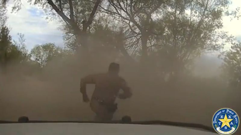 WATCH: Mexican Smuggler Fights TxDPS Trooper During Pursuit, Bailout at Rio Grande