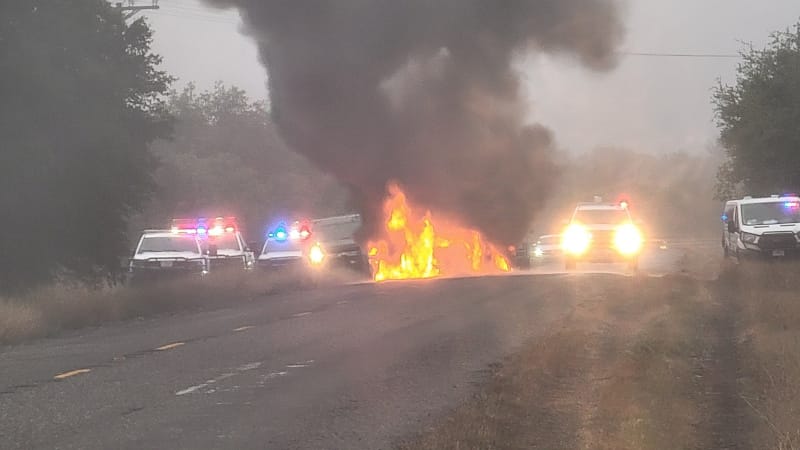 Human Smuggler’s Vehicle Erupts in Flames During High-Speed Chase in Texas