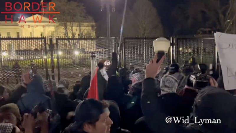 EXCLUSIVE: Rioters Breach White House Security Fence During "March for Gaza"