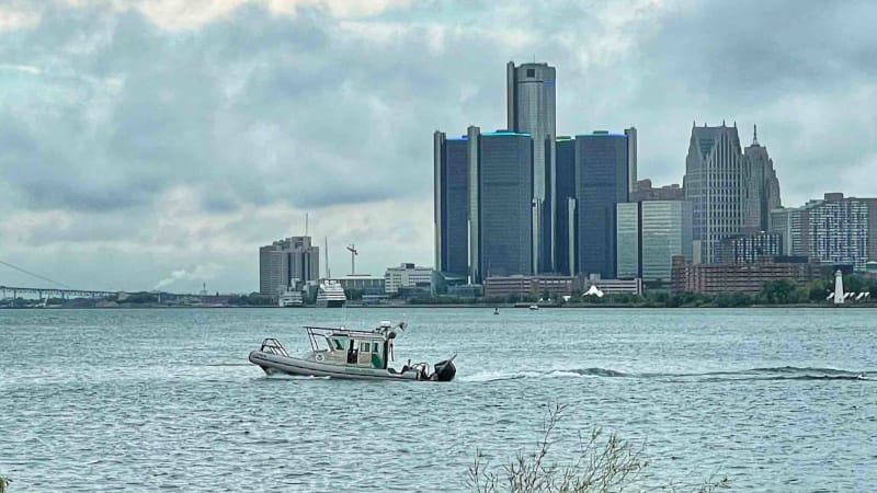 Border Patrol Intercepts Illegals Crossing River Into Michigan