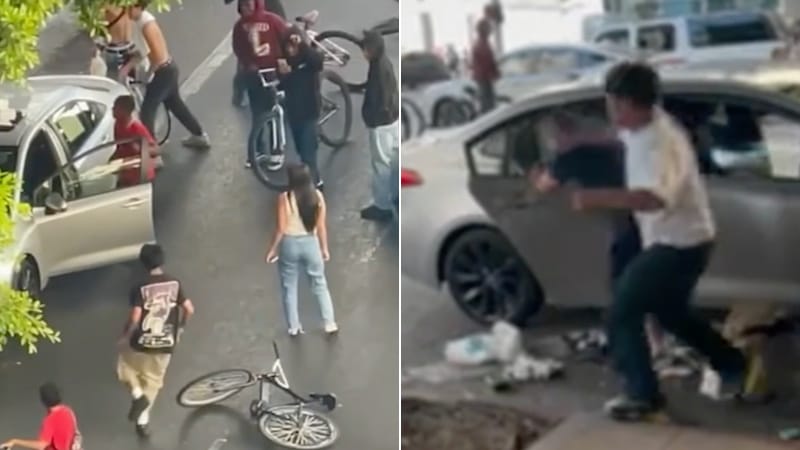 Shock Video: Mob of Teens Brutally Beat ‘Asylum Seeker,’ Destroy His Car in California