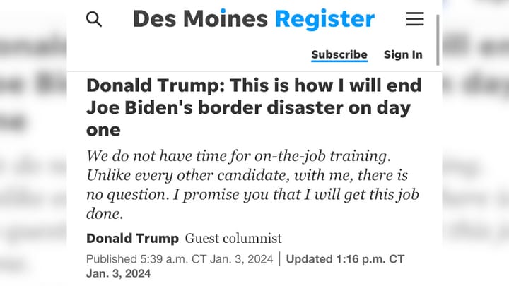 Donald Trump Lays Out His Immigration Plan In Des Moines Register Column