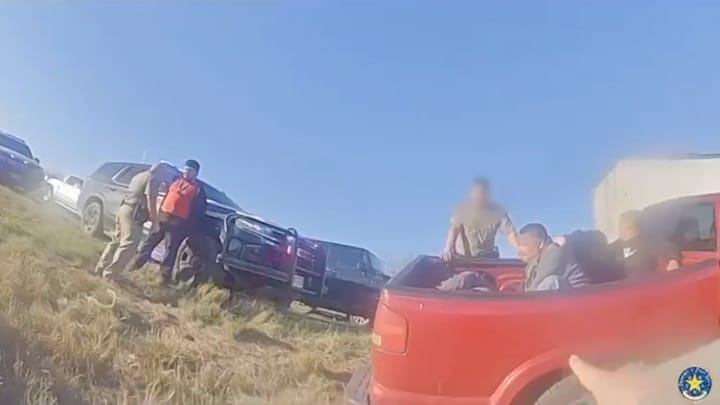WATCH: Smuggler Crashes With Illegals Laying in Pickup Bed During Wild Pursuit